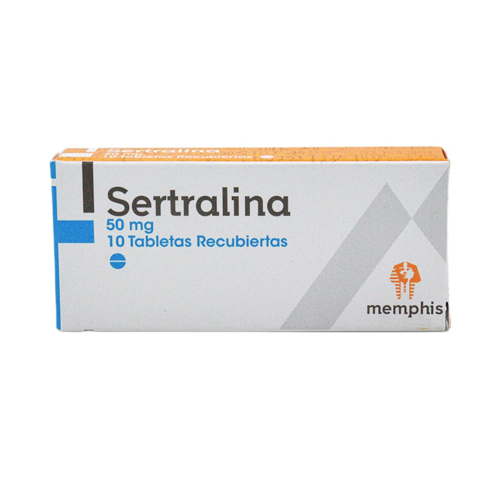 Sertralina 50mg Tabletas Caja x10 (Memphis)