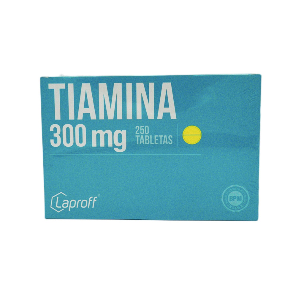 Tiamina 300mg Tableta Caja x 250 (Laproff)