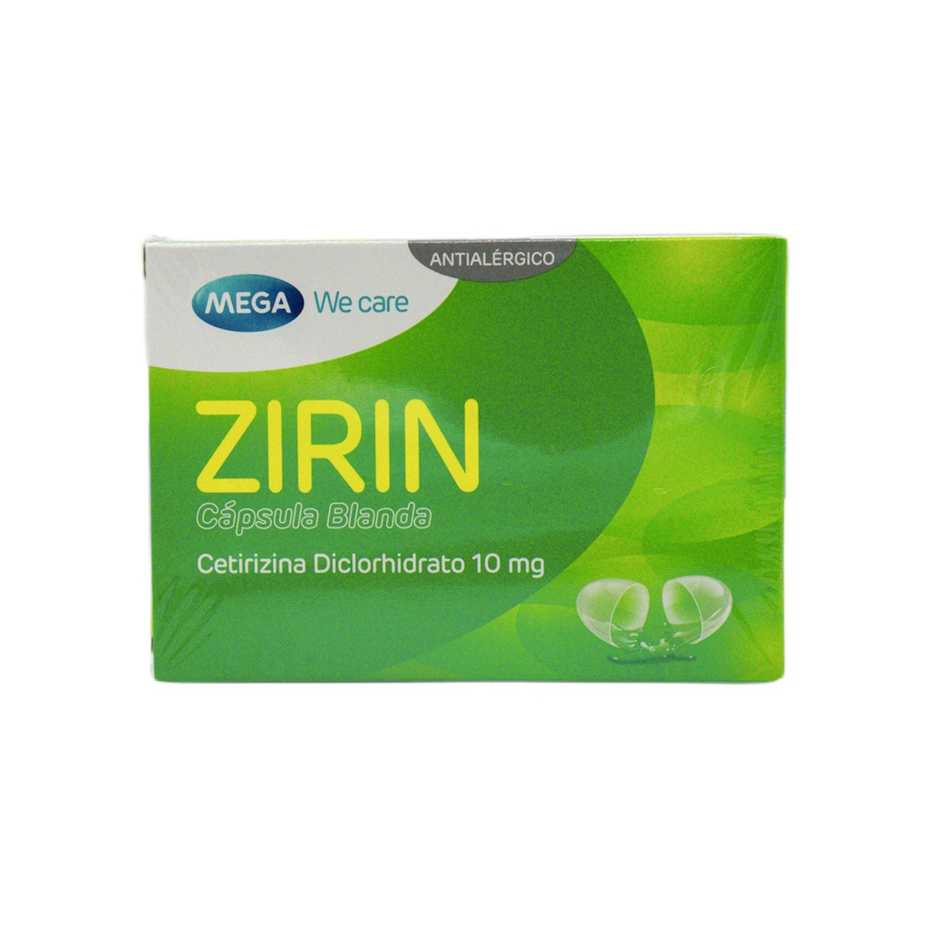 Zirin 10mg Capsula Blanda Caja x 50 (Mega We Care)