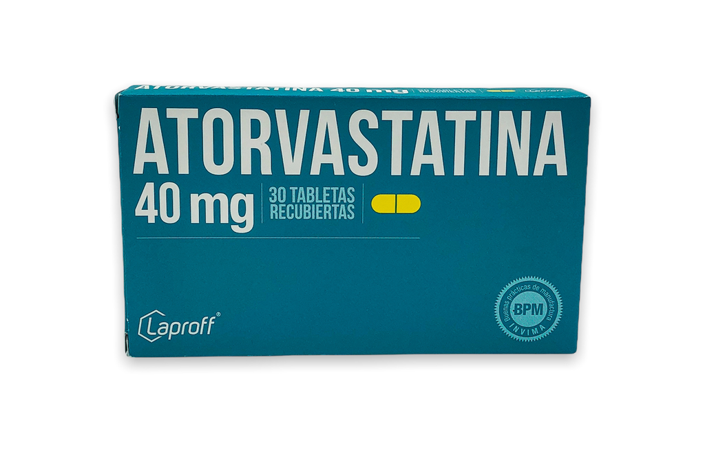 Atorvastatina 40mg Caja x 30 Tabletas (Laproff)