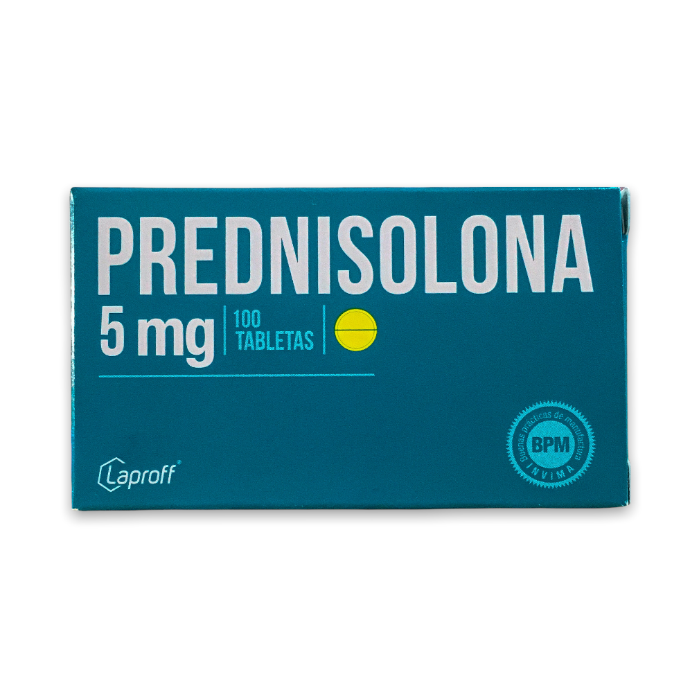 Prednisolona 5 Mg Caja x 100 Tabletas (Laproff)