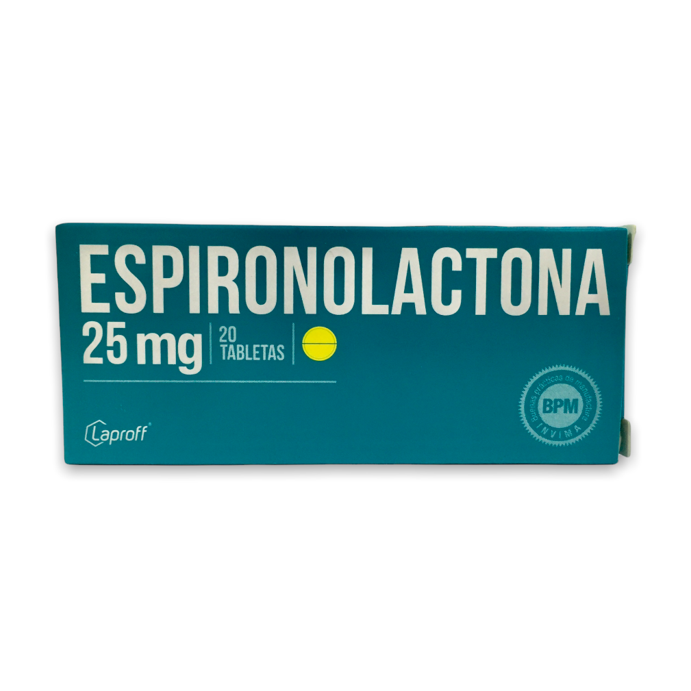 Espironolactona 25 Mg Caja x 20 Tabletas (Laproff)