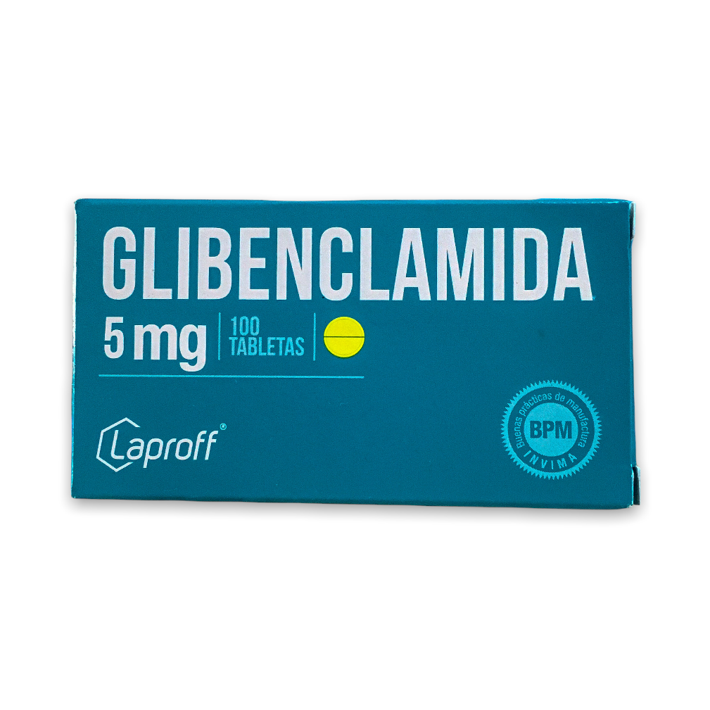 Glibenclamida 5mg Caja x 100 Tabletas  (Laproff)