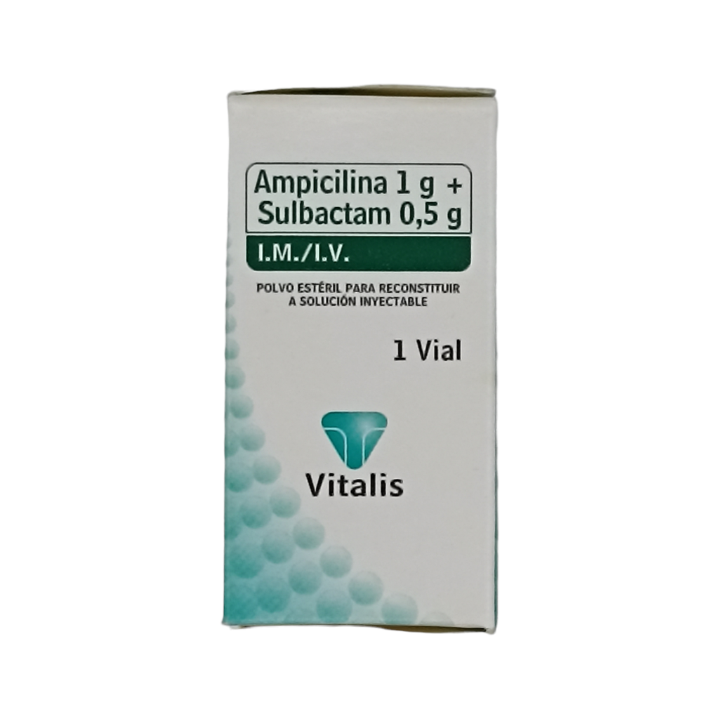 Ampicilina + Sulbactam 500mg Ampolla Caja x 1 (vitalis)