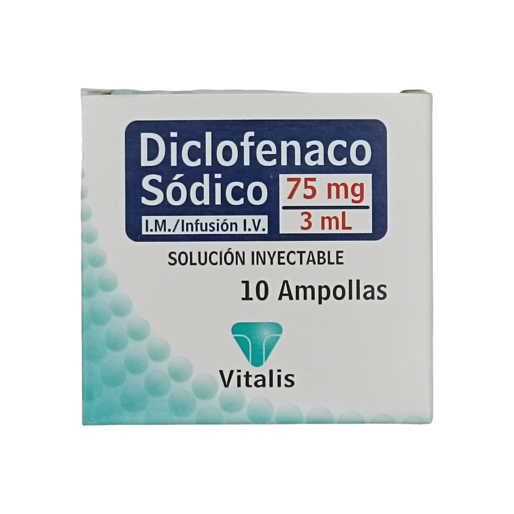 Diclofenaco 75mg Caja x 10 Ampollas (vitalis)