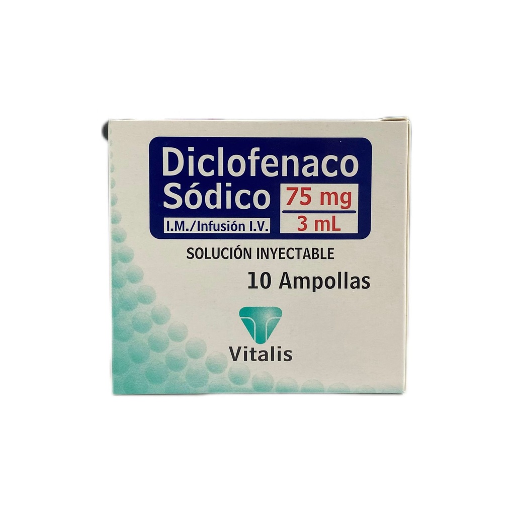 Diclofenaco 75mg Ampolla Caja x 100 (vitalis)