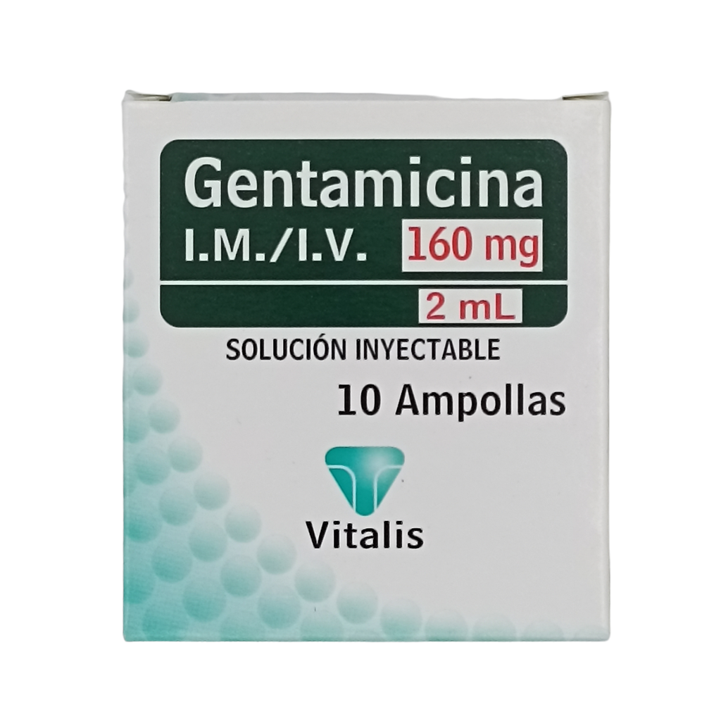 Gentamicina 160mg Ampolla Caja x 10 (vitalis)