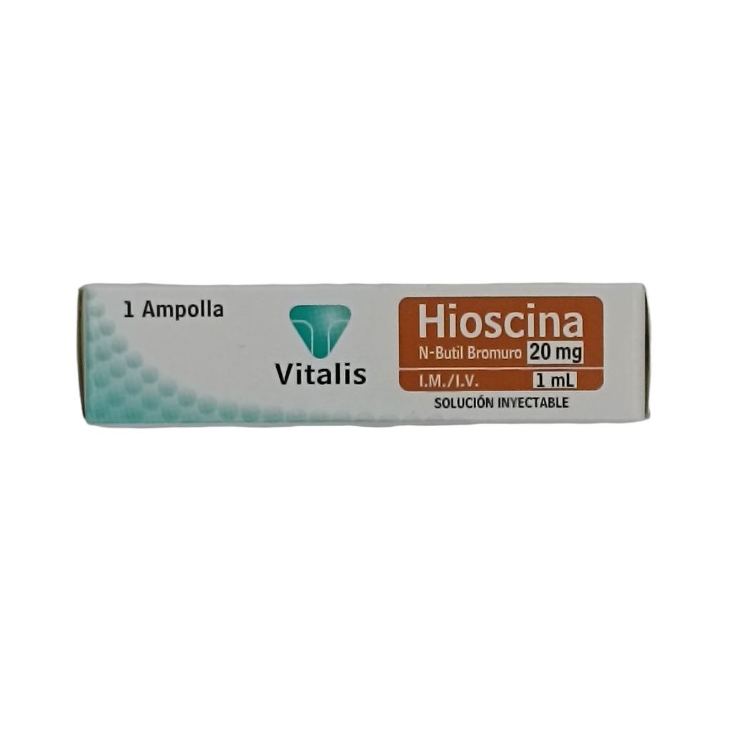 Hioscina N butil bromuro 20mg Ampolla Caja x 1 (vitalis)