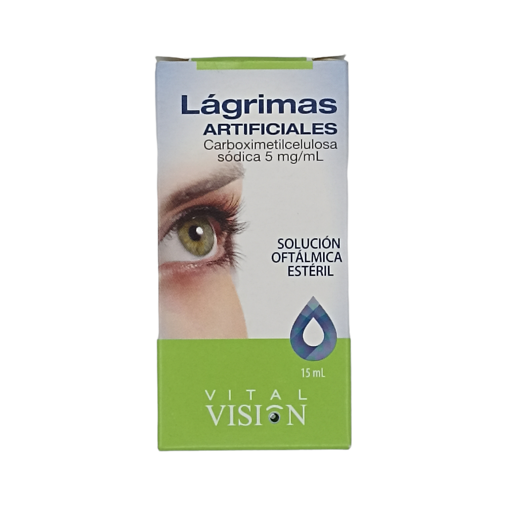 Lagrimas Artificales (Carboximetilcelulosa) Gotas Oftalmicas Frasco x 15 Ml (Vitalis)