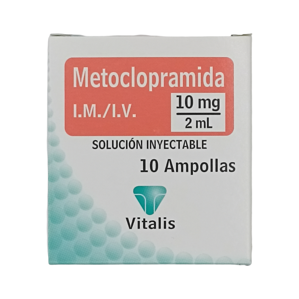 Metoclopramida 10 mg Caja x 10 Ampollas (vitalis)