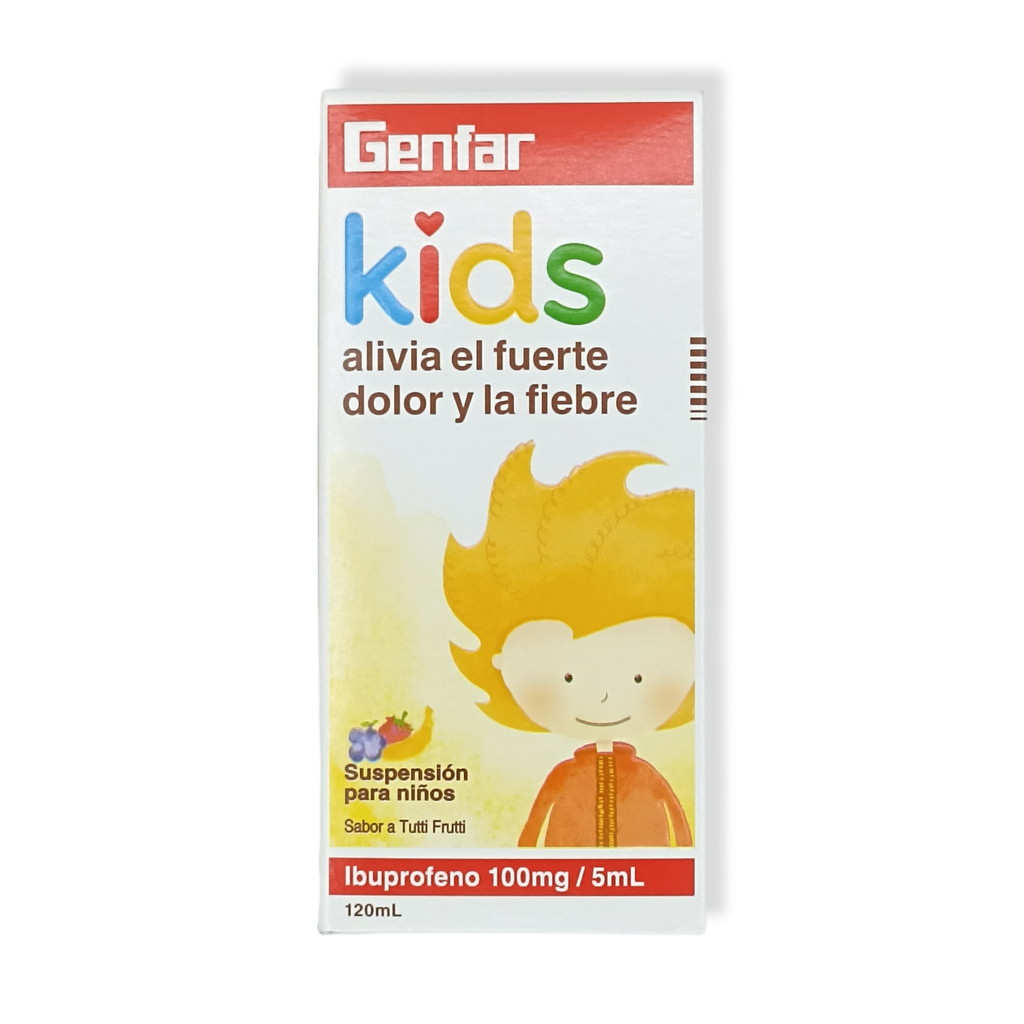 Ibuprofeno kids 100 Mg Suspensio Oral Frasco x 120 Ml ( Genfar)