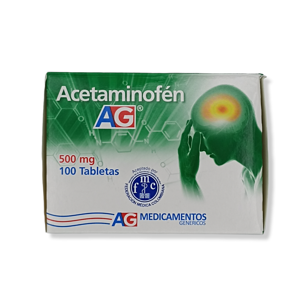 Acetaminofen 500 Mg Caja x 100 Tabletas (American Generics)
