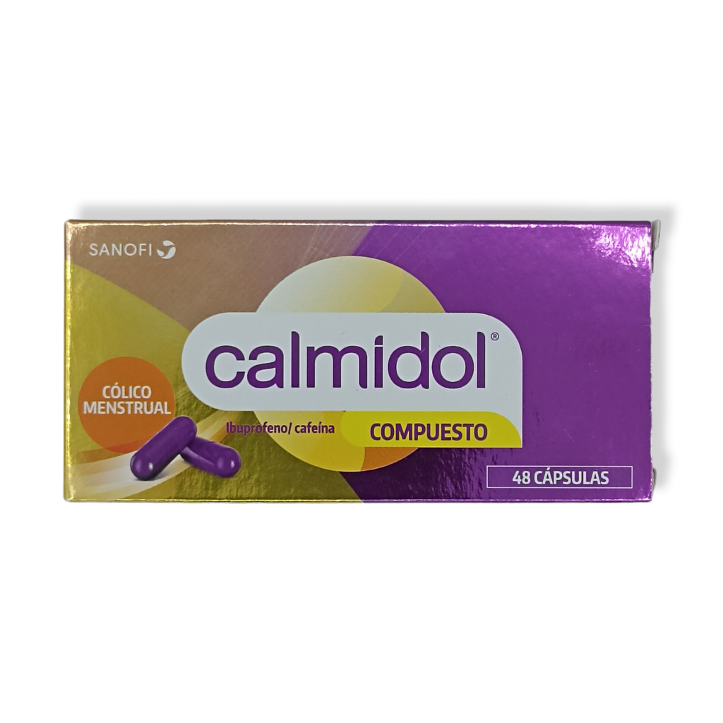 Calmidol Compuesto (Ibuprofeno+Cafeina) 200/30 Mg Caja x 48 Capsulas (Sanofi)