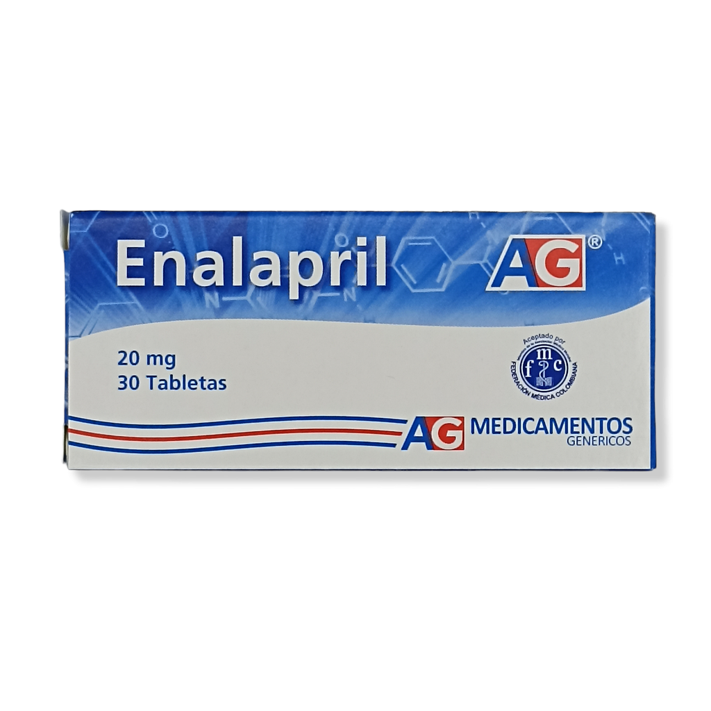 Enalapril 20 Mg Caja x 30 Tabletas (American Generics)