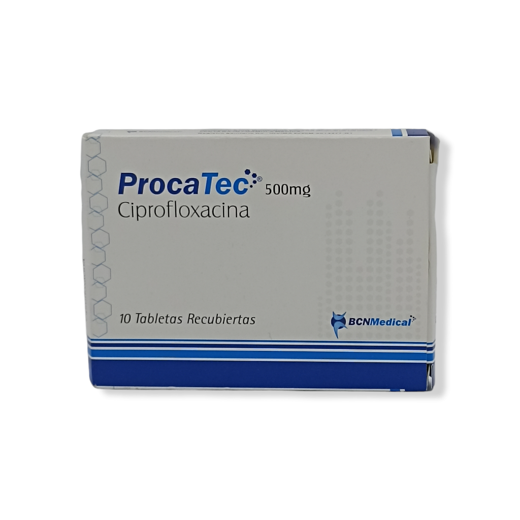 Procatec (Ciprofloxacina) 500 Mg Caja x 10 Tabletas (Bcn)