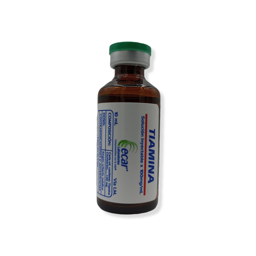 Tiamina 100 mg/ml Iny. Frasco x 10 ml (Ecar)