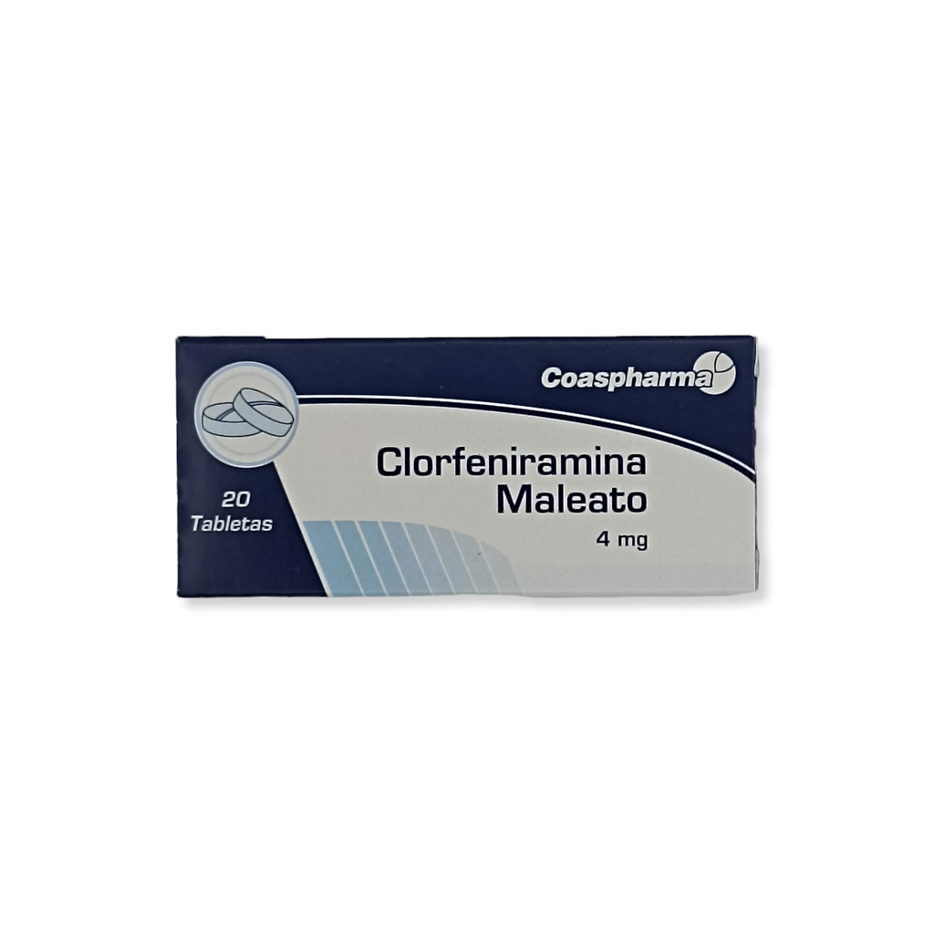 Clorfeniramina 4 mg Tabletas Caja x 20 (Coaspharma)