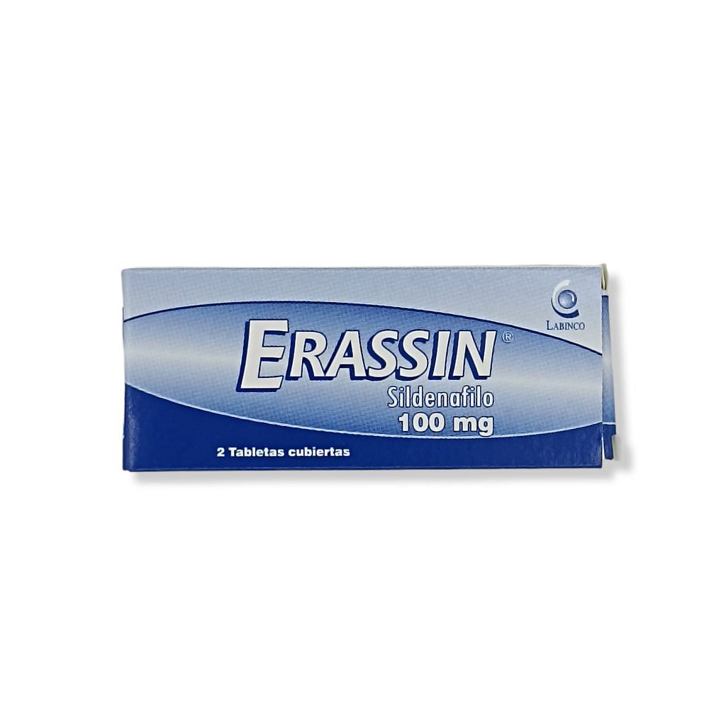 Erassin (Sildenafil) 100 Mg Caja x 2 Tabletas (Labinco)