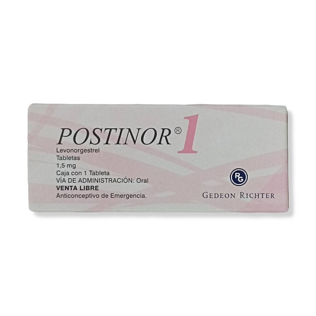 Postinor 1 Levonorgestrel 1,5 mg Comprimidos Caja x 1 (Gedeon Richter)