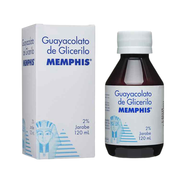 Guayacolato de Glicerilo 2% Jarabe frasco 120ml (Memphis)