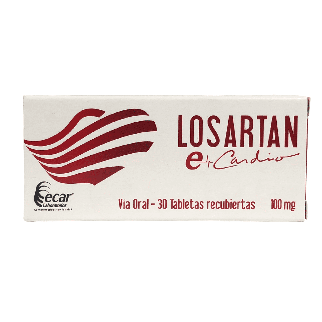 Losartan 100 Mg Caja x 30 Tabletas (Ecar)