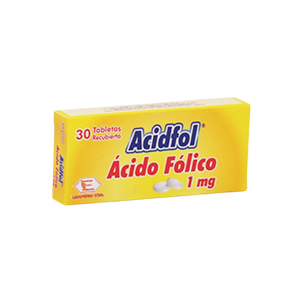 Acidfol (Acido Folico) 1 Mg x 30 Tabletas (Labquifar)