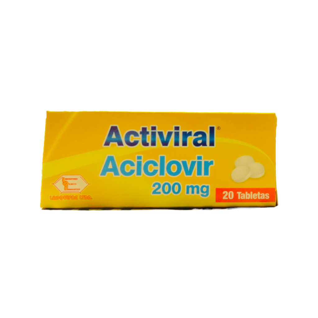 Activiral (Aciclovir) 200 Mg x 20 Tabletas (Labquifar)