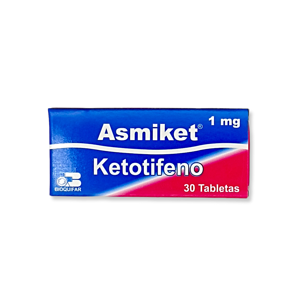 Asmiket (Ketotifeno) 1 Mg Caja x 30 Tabletas (Bioquifar)