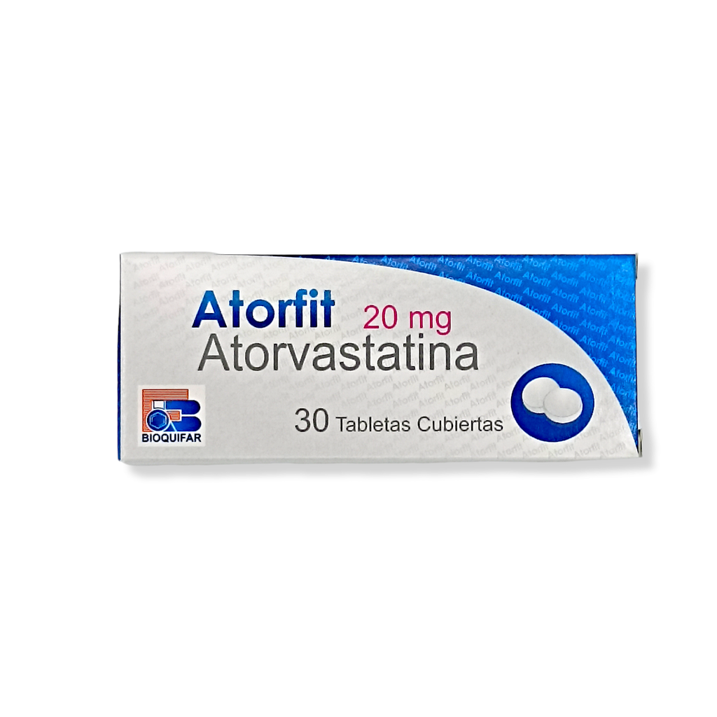 Atorfit (Atorvastatina) 20 Mg Caja x 30 Tabletas (Bioquifar)