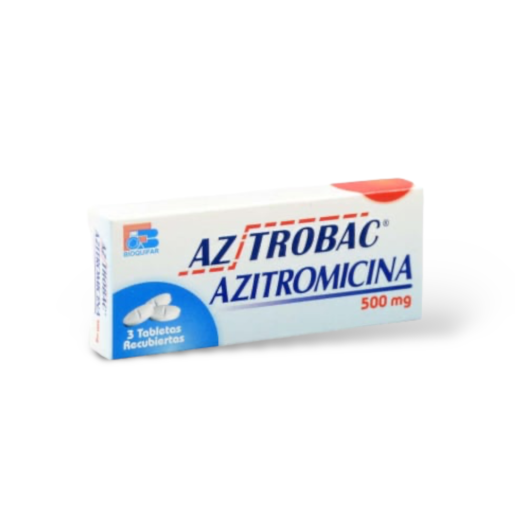 Aztrobac (Azitromicina) 500 Mg Caja x 3 Tabletas (Bioquifar)