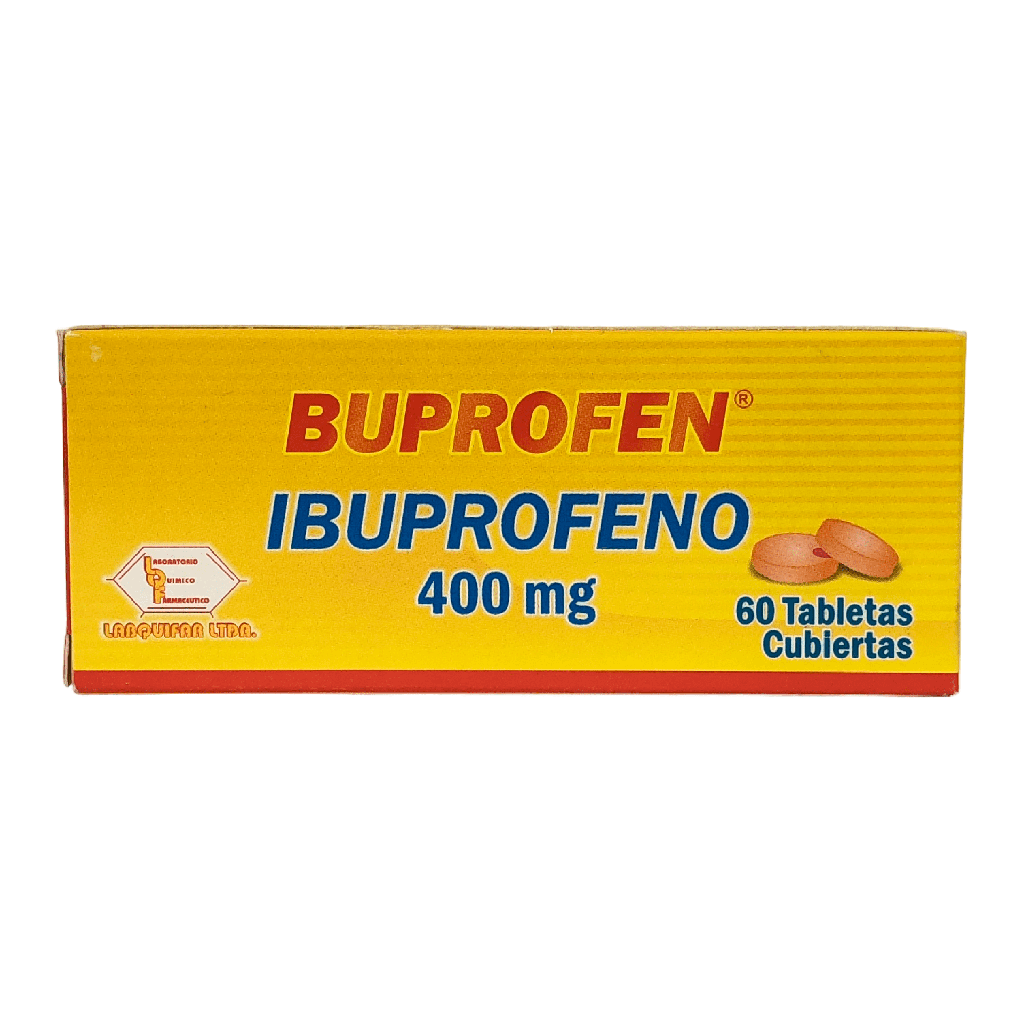 Buprofen (Ibuprofeno) 400 Mg Caja x 60 Tabletas (Labquifar)