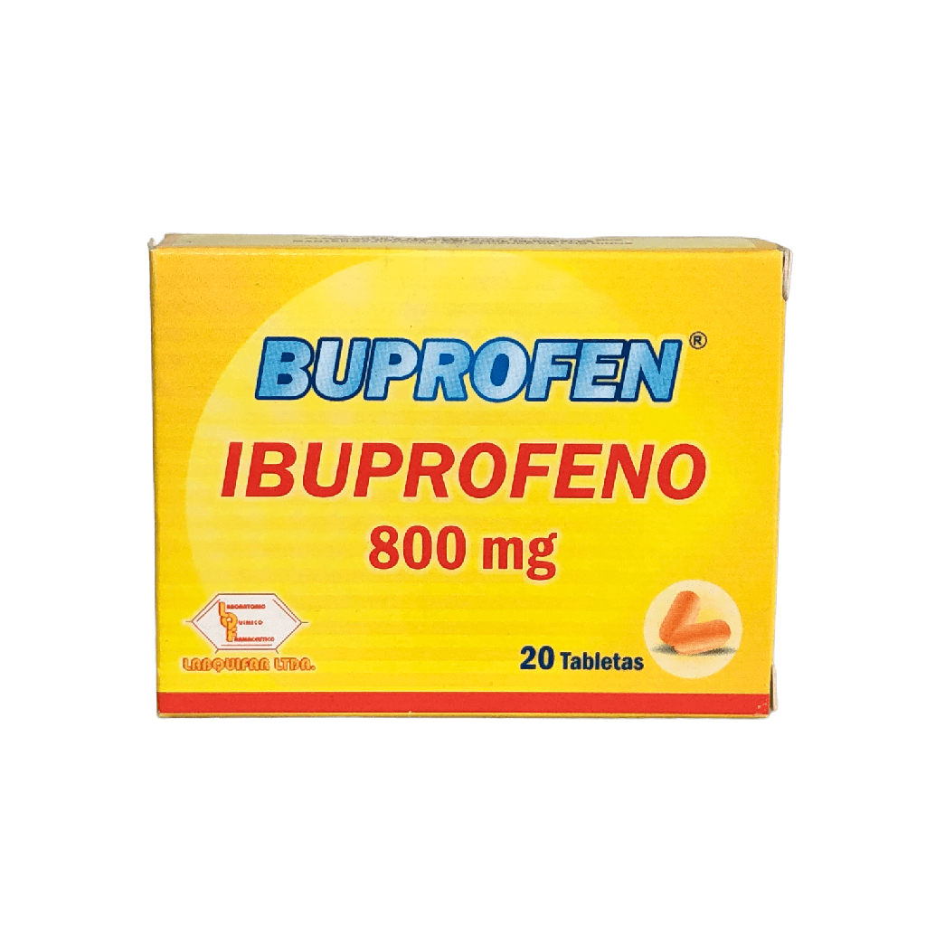 Buprofen (Ibuprofeno) 800 Mg Caja x 20 Tabletas (Labquifar)