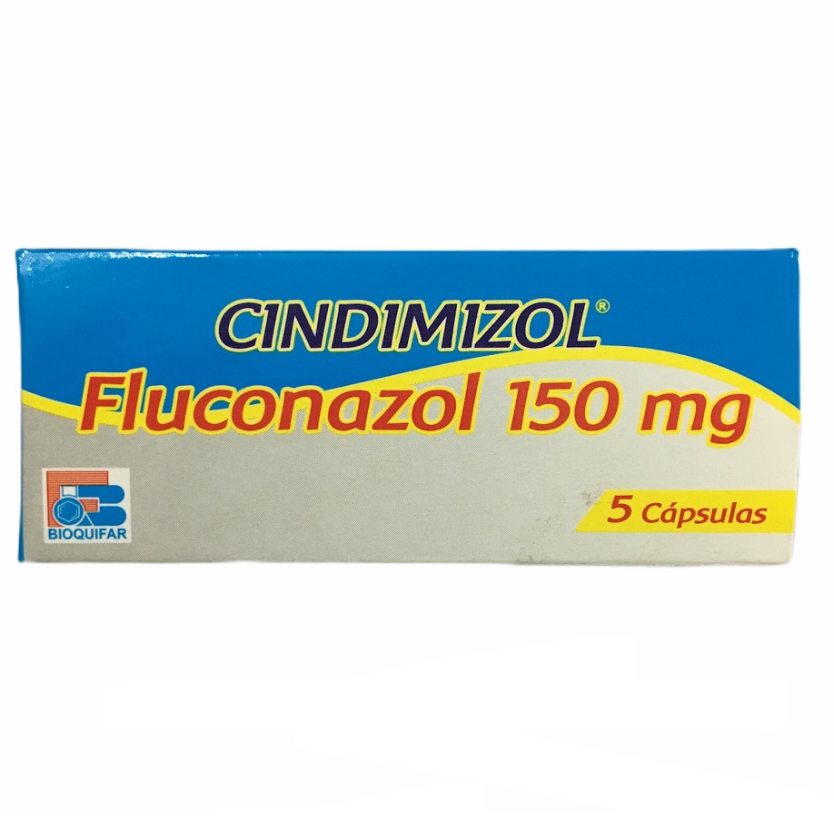 Cindimizol (Fluconazol) 150 Mg caja x 5 Capsulas (Bioquifar)