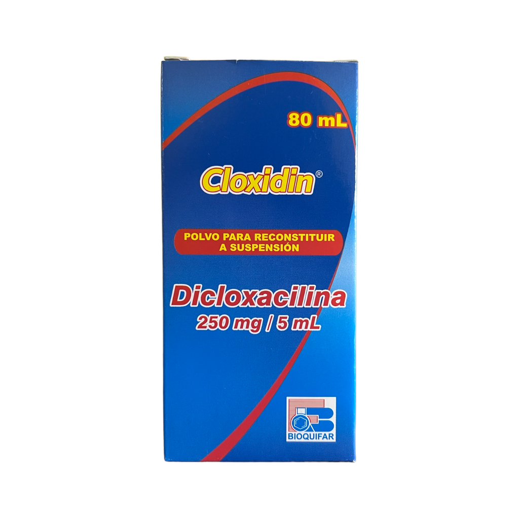 Cloxidin (Dicloxacilina) 250 Mg/5Ml Polvo Suspension Frasco x 80 Ml (Bioquifar)