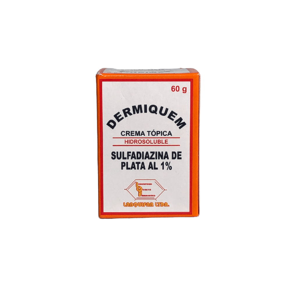 Dermiquen (Sulfadiazina De Plata) 1% Crema Pote x 60 Gr (Labquifar)