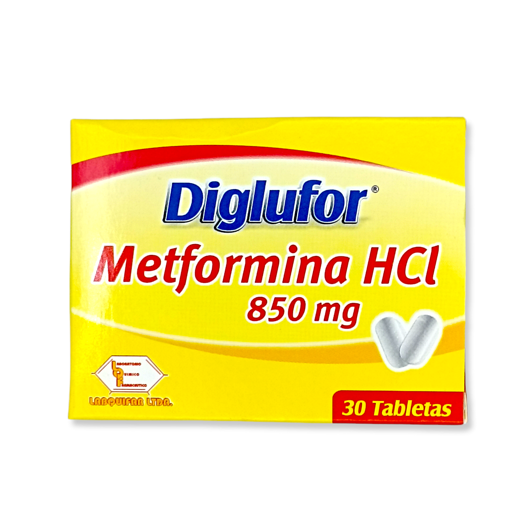 Diglufor (Metformina) 850 Mg Caja x 30 Tabletas (Labquifar)