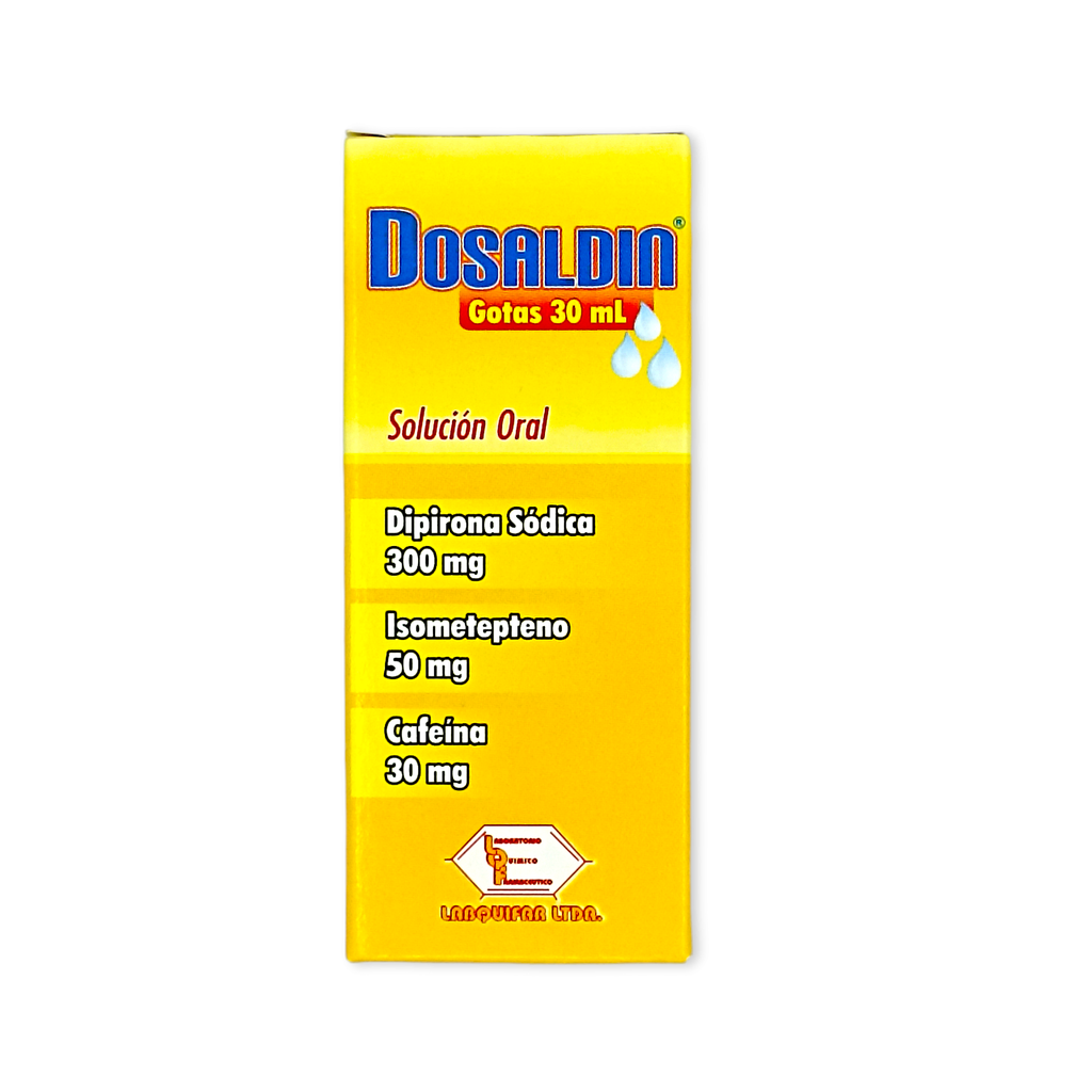 Dosaldin (Isometepteno+Dipirona+Cafeina) Gotas Orales Frasco x 30 Ml (Labquifar)