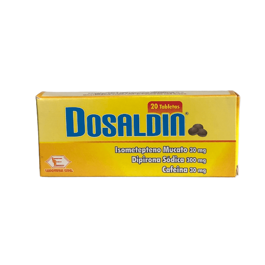 Dosaldin (Isometepteno+Dipirona+Cafeina) Caja x 20 Tabletas (Labquifar)