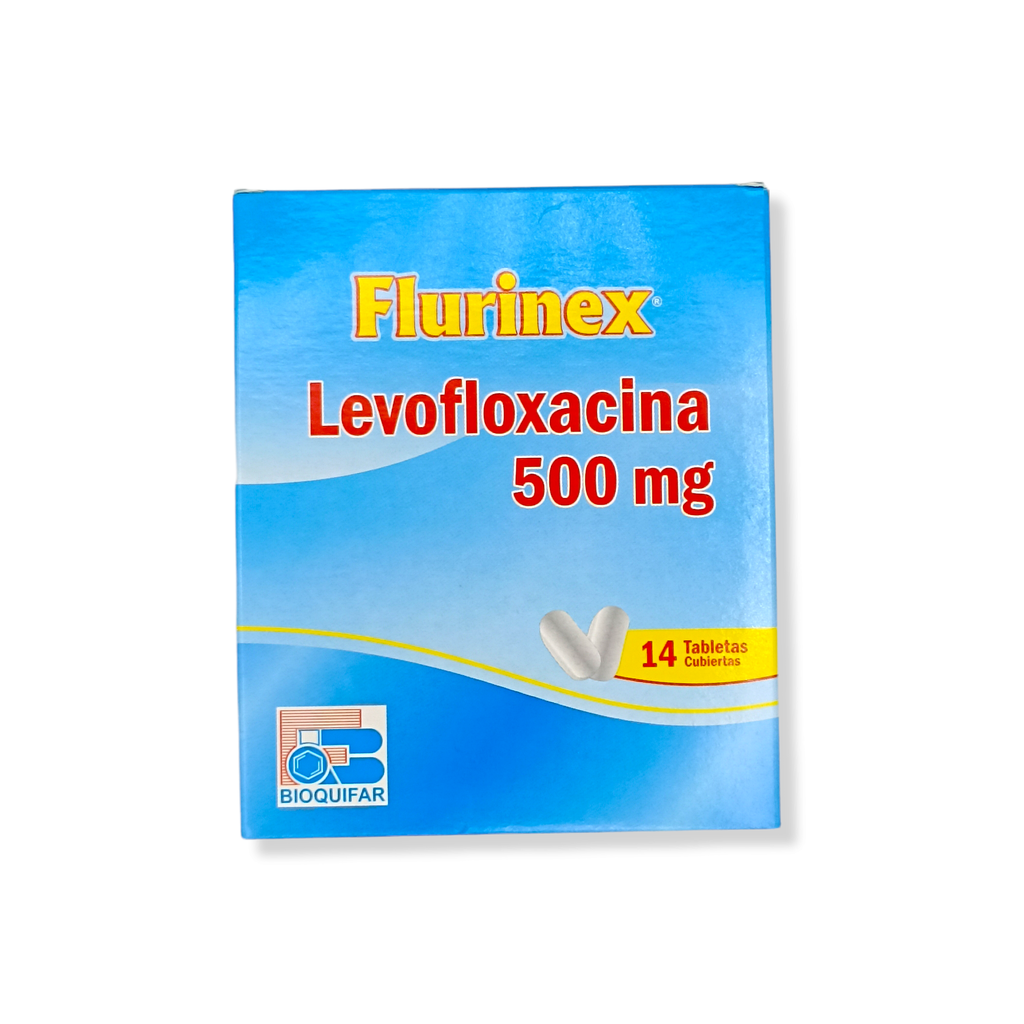 Flurinex (Levofloxacina) 500 Mg Caja x 14 Tabletas (Bioquifar)