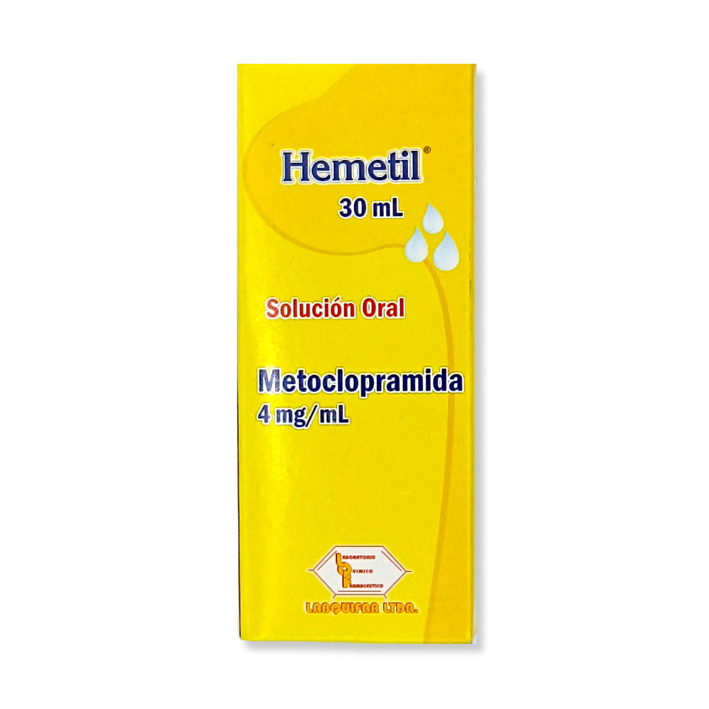 Hemetil (Metoclopramida) 4 Mg Gotas Oral Frasco x 30 Ml(Labquifar)