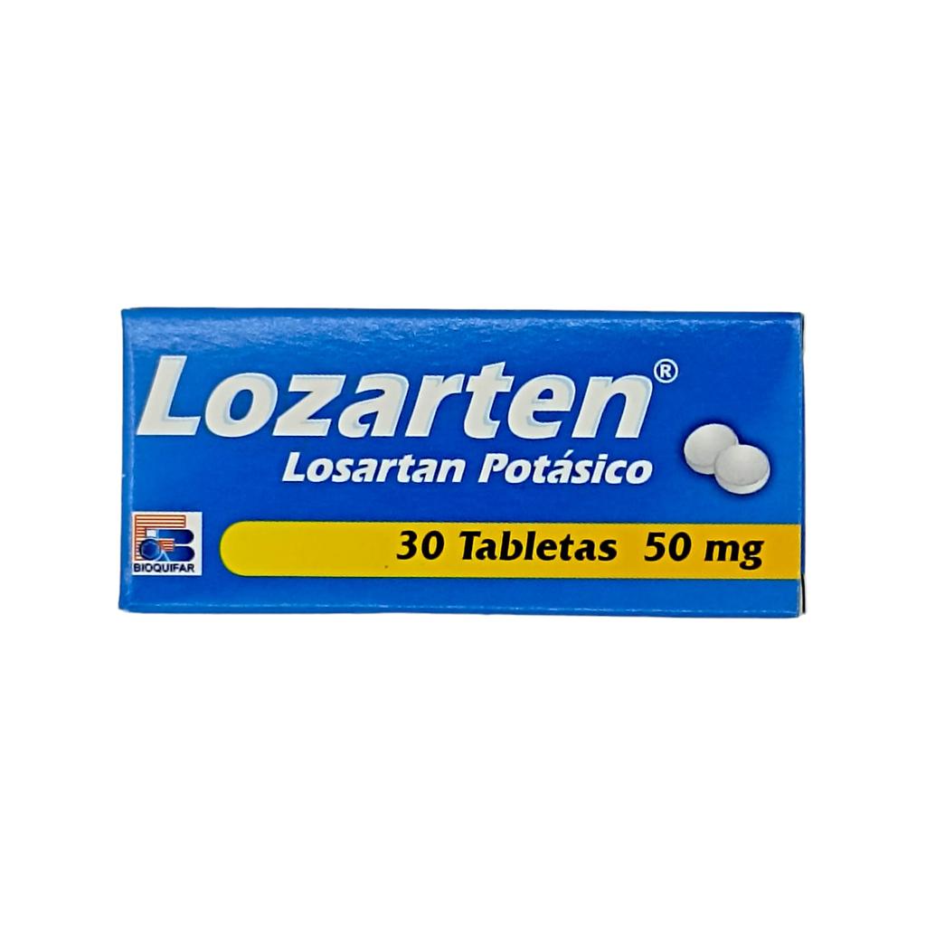 Losarten (Losartan) 50 Mg Caja x 30 Tabletas (Bioquifar)