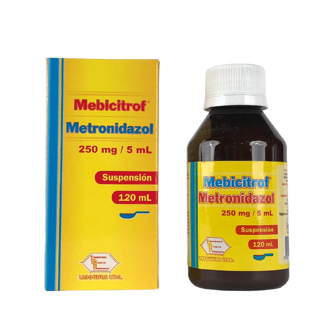 Mebicitrof (Metronidazol) 250 Mg/5Ml  Suspension Frasco x 120 Ml (Labquifar)