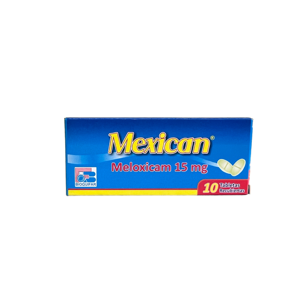 Mexican (Meloxicam) 15 Mg Caja x 10 Tabletas (Bioquifar)
