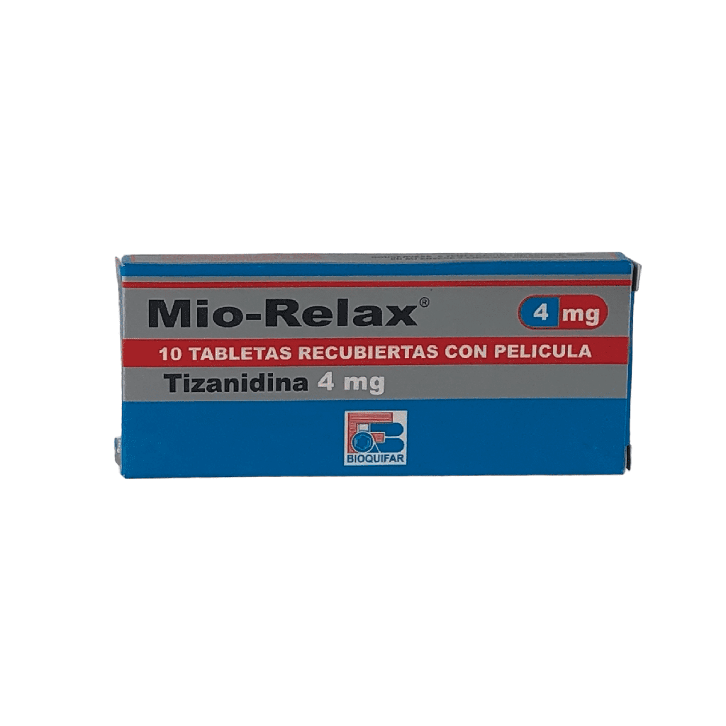 Mio Relax (Tizanidina) 4 Mg Caja x 10 Tabletas (Bioquifar)