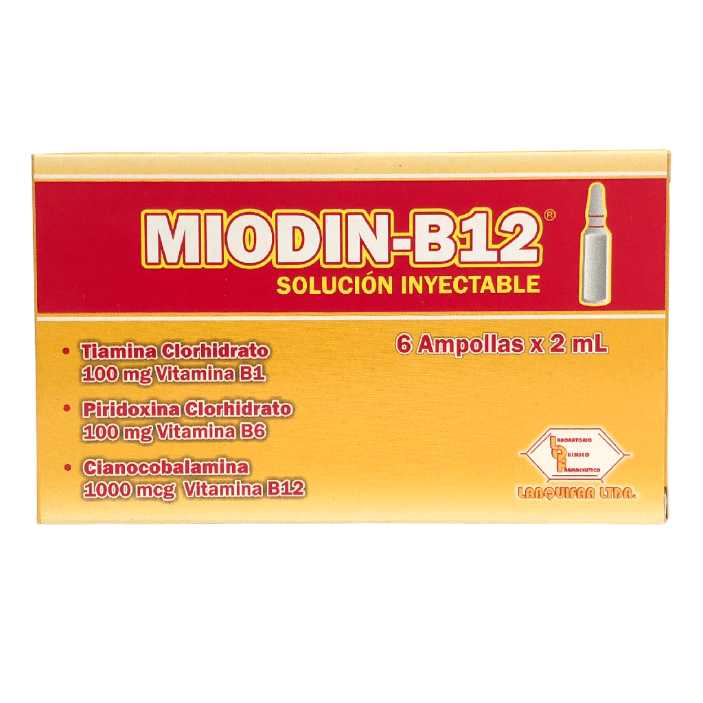 MIODIN B TIAM PIRID Caja x 6 Ampollas (Bioquifar)
