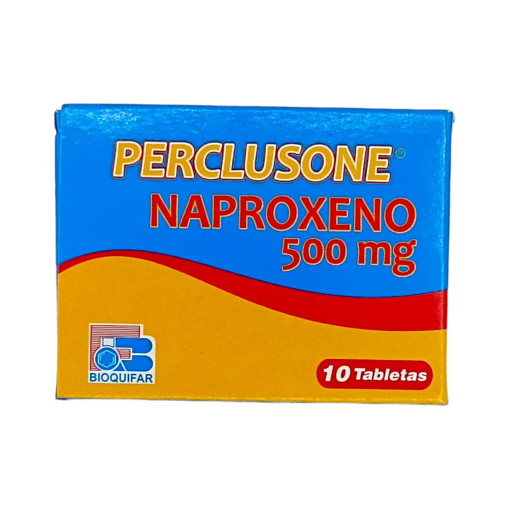 Perclusone (Naproxeno) 500 Mg Caja x 10 Tabletas (Bioquifar)