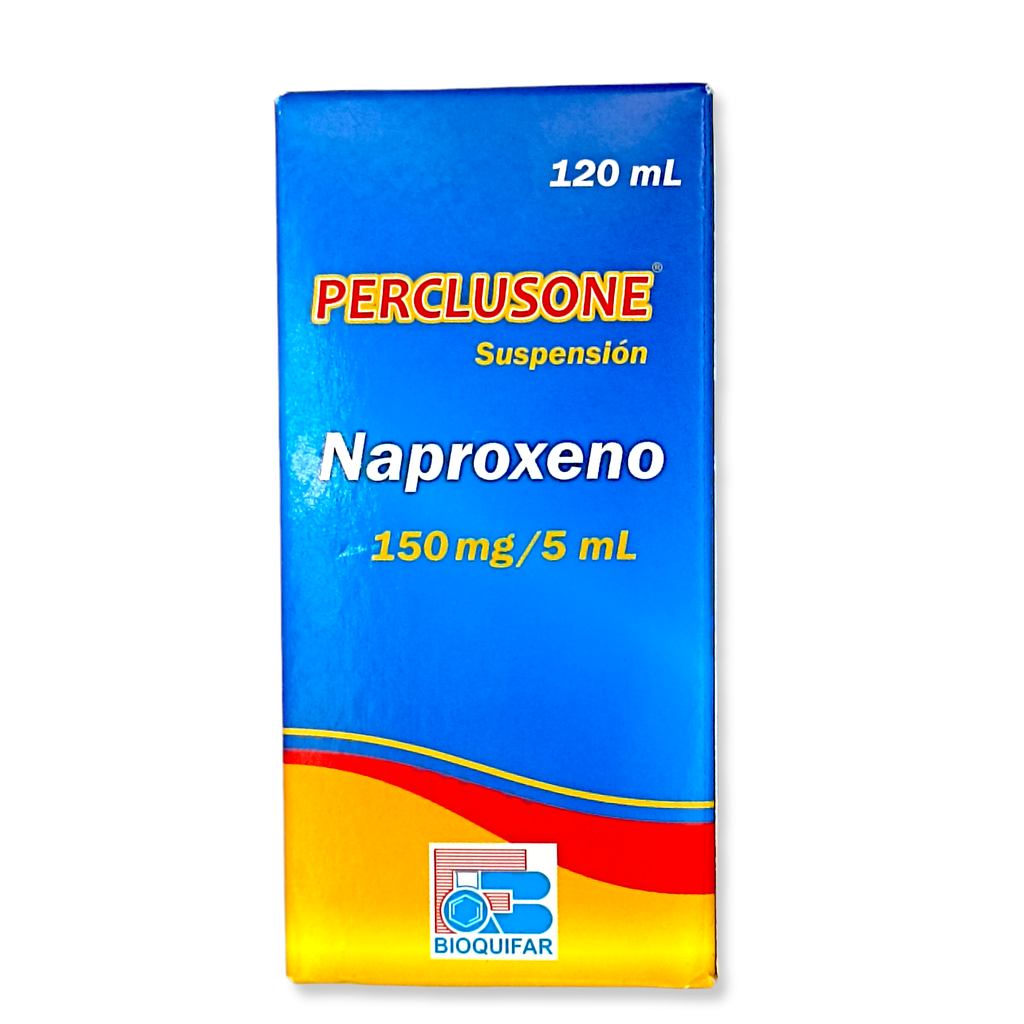 ​Perclusone (Naproxeno) 150 Mg/Ml Polvo Suspension Frasco x 120 Ml (Bioquifar)