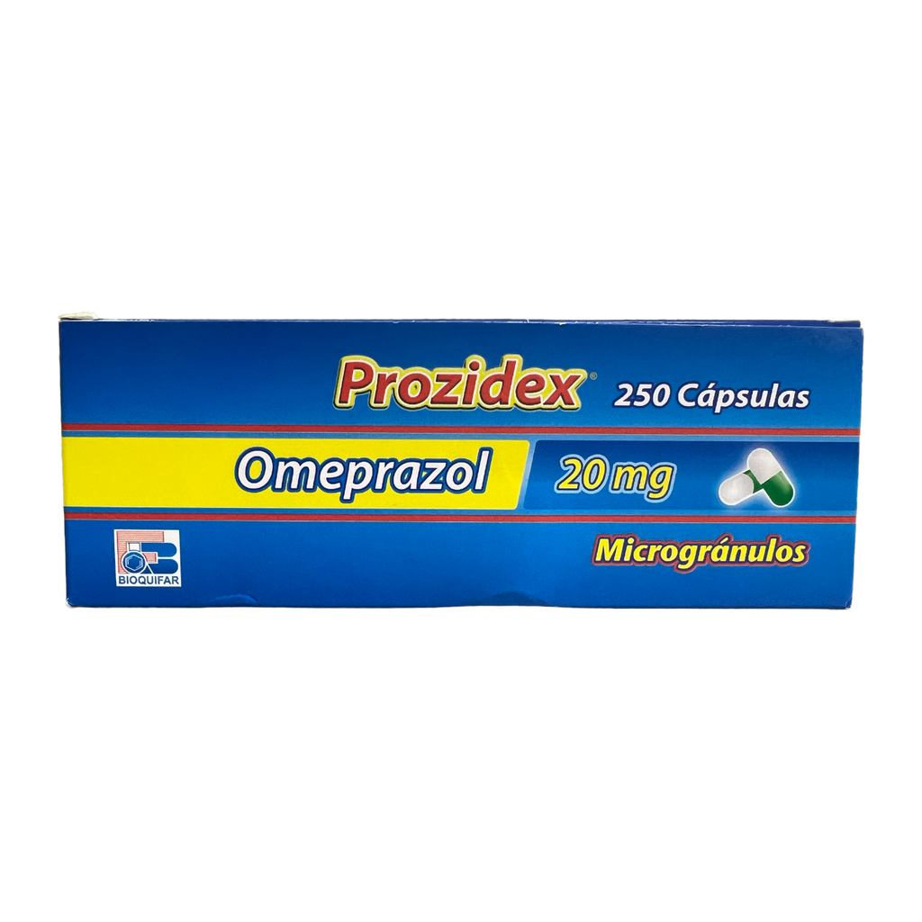 ​Prazidex (Omeprazol) 20 Mg Caja x 250 Capsulas (Bioquifar)