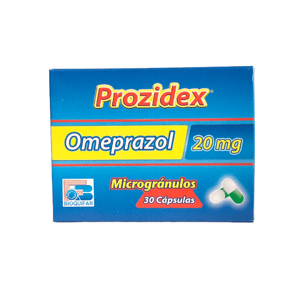 ​Prazidex (Omeprazol) 20 Mg Caja x 30 Capsulas (Bioquifar)