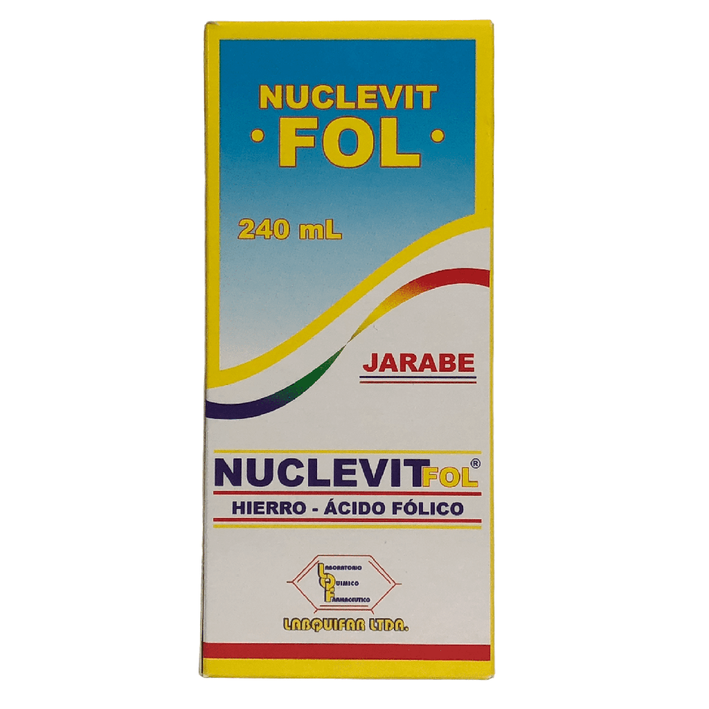 Nuclevit Fol (Hierro+Acido Folico) Jarabe Frasco x 240 Ml (Labquifar)